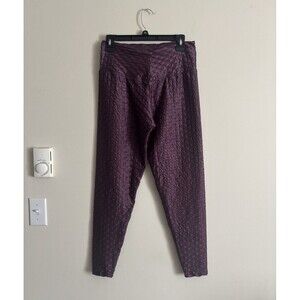 Booty by‎ Brabants Leggins Plus Size Crocoskin Purple Athleisure Athletic Gym